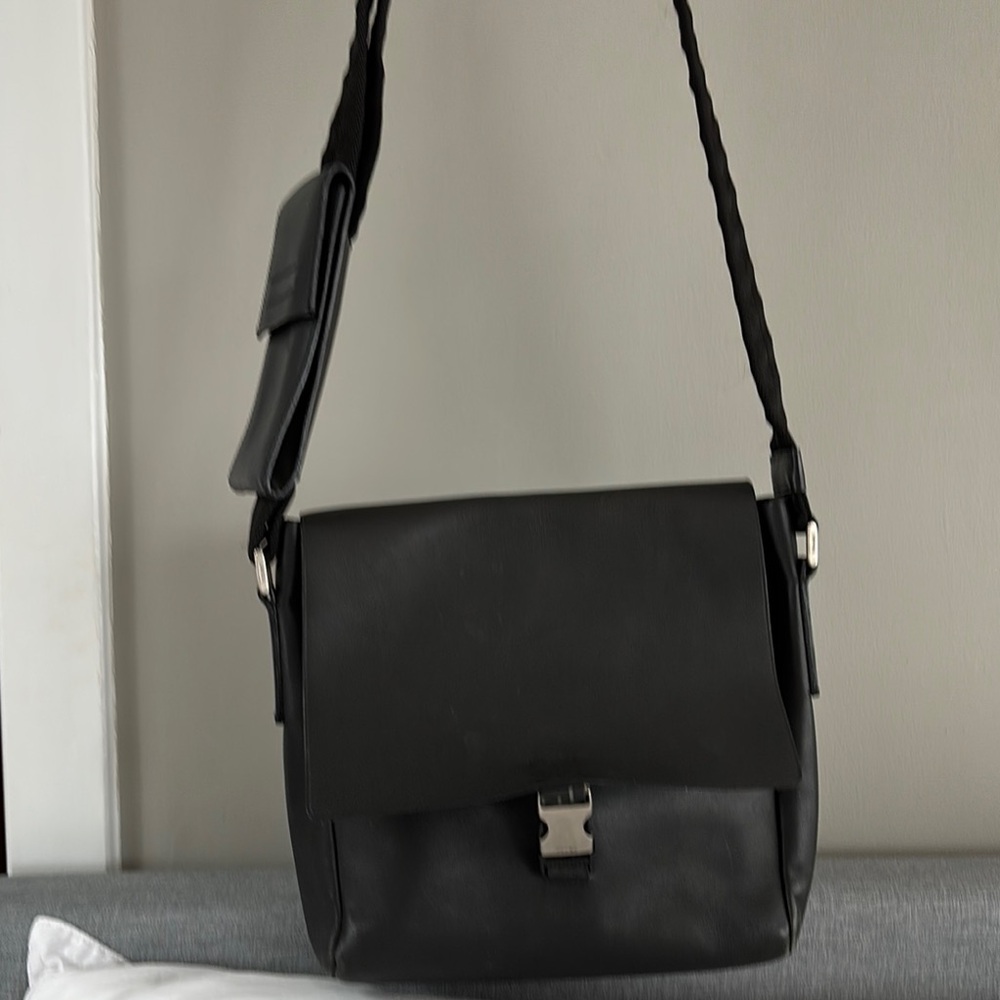 Prada Vintage Rare Black Leather Crossbody Bag